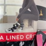 Cuddl Duds  2 Pair Black & White Sherpa Lined Critter Socks NEW 4-10 Photo 4