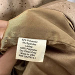 EVA FRANCO Size 4 Taupe Faux Suede‎ Sheath Dress Perforated Floral Print Brown Photo 4