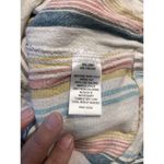 Per Se Linen Blend Summer Pants Size 1X Cropped Multicolor Striped Wide Leg Photo 2