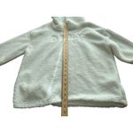 DKNY  White Sherpa Teddy Fleece Hoodie Embroidered‎ Logo Cropped Casual Women's Photo 5