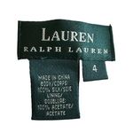 Lauren Ralph Lauren Asian Inspired Dragon Chinoiserie Print Dress 100% Silk Blue Size 4 Photo 3