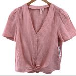 Treasure & Bond  pink stripe tie front small NWT Photo 0