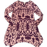 Soma Loungewear Tunic Dress M Wine Pink Handkerchief Hem Long Sleeve Comfy Photo 0