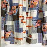 1970s Vtg Womens Shirt Large Lady Manhattan Long Sleeve Button Up Tulip Teacher Blue Photo 4