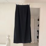 Valerie Stevens  Vintage 80s Wool Midi Skirt Size 2P Black Photo 5