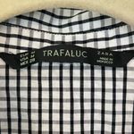 ZARA Pleated Sleeveless Black and White  Trafaluc Button Up Dress Size M Photo 2