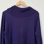Style & Co  purple cowl neck rib knit long sleeve shift sweater dress large NEW Photo 3