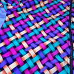 Silver Threads Vintage Woven Geometric Print Jacket Womens Medium Colorful Bold Black Photo 8