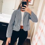 Mossimo Supply Co Mossimo Blue And White Stripe Jacket  Photo 0