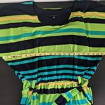 Tiana B Striped Mini Dress with Sash Size 10 Green and Navy Stripe Dress Photo 5