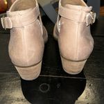 Lucky Brand LP-Barimo Taupe Leather Peep Toe ankle booties w/Open Sides & buckle Photo 2