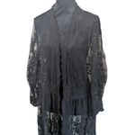 Staccato Black Lace Duster Kimono Large L Gothic Romantic Whimsigoth Cardigan Photo 1