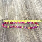 Pink, orange, yellow and purple colorful beaded necklace Photo 3