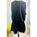 LBLC the Label Lauren Romper Drawstring Waist Pockets Black M Size M Photo 16