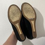 Lauren Ralph Lauren Women’s Nella Canvas Wedge Peep Toe Shoes Size 9.5 Black Photo 6