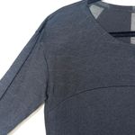 Nike Black Contrast Sheer Back Long Sleeve Athletic Tee Photo 2