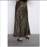 ZARA  Leopard Print Satin Skirt Sz. XL EUC Photo 3