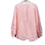 Torrid  Pink Cotton Clip Dot Lace Trim Long Sleeve Button Up Top Size 3X Photo 8