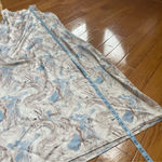 Joie  Paisley Silky Satin Sleeveless Slip Midi Dress Size XL Silver Blue Photo 13