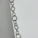 Cookie Lee  Textured Circle Chain Link Necklace Silver Tone 41" Long ✨ Photo 5