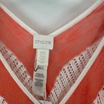 Chico's NWT Coral Striped V-Neck Summer Sunshine Donna Cover-Up Poncho One Size Photo 2