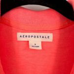 Aeropostale NWT Neon Coral Pink button Collared shirt Small 90s Style Tank Layer Photo 1