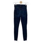 Alice + Olivia Alice + Olivia Good High Rise Skinny Jeans Pintuck Dream On Dark Blue Size 24 Photo 7