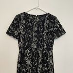 French Connection  Black White Diamond Geometric Snake Snakeskin ish Sheath Dress Photo 3