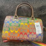 Coach pride Rowan Satchel In Rainbow Signature Canvas Photo 2