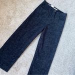 Levi's RARE Big E  Black Textured Floral Print Ribcage Straight Jeans New! 29 Photo 3