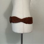 Gap Brown Genuine Leather Twisted Braided Woven Belt, Sz Small Photo 6