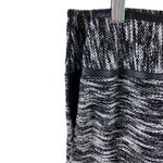 White House | Black Market  Black White Lined Faux Wrap Tweed Mini Skirt Size 6 Photo 3