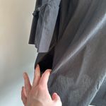 Oak + Fort Lagenlook Cottage Oversized XS Black Cotton Shift Dress Pockets Photo 4