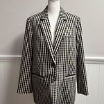 Everlane The Oversized Blazer in Buttersmooth Jacket Gingham Plaid Black Tan 4 Photo 13