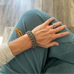 Handmade Paracord Bracelet NEW Gray Yellow Adjustable Unisex USA Photo 3