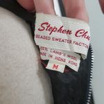 Stephen Chu Beaded Sweater Factory 100% Lamb's Wool Black Beaded Sleeveless Top Size M Photo 1