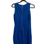 Belle Badgley Mischka Royal Blue Studded Neck Woman's Sheath Dress Size 2 Photo 3