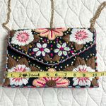 Floral Embroidered Cottagecore Crossbody Boho Purse Envelope Bag Grandmacore Brown Photo 15