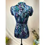 HeartSoul Y2K Baby Doll Ruffle Short Sleeve Top Blue Multi M Size M Photo 8