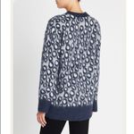 Current/Elliott  The Cali Blue Brushed Leopard Print Sweater $316 EUC 0 Photo 1
