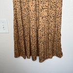 Code x Mode Code mode orange cheetah print pleated midi skirt size small Photo 3