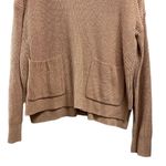 Madewell  Sweater Womens Small Beige Cable Knit Pullover Long Sleeve Pocket Photo 1