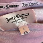 Juicy Couture  | Pink Velour Rhinestone Embellished Sweatshirt Sz L Photo 6
