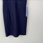 Maniju Womens Mini Dress Lace Back Navy Sz M Photo 2