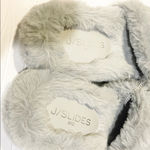 JSlides J/Slides Size 7 Lelee Grey Faux Fur Rubber Sole Slides New Photo 4