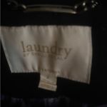 Laundry by Shelli Segal Black Trench Coat with Purple Lining Photo 1