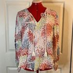 Lucky Brand Floral Long Sleeve Blouse size L Photo 0