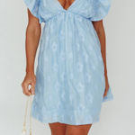Selfie Leslie   Blue Floral Mini Dress Medium Photo 0