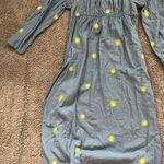 Free People embroidered linen midi dress size large Photo 7