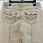 Soft Surroundings  Womens Size Medium Petite PM Beige‎ Wide Leg Crop Denim Pants Photo 4